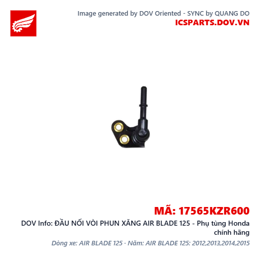 ĐẦU NỐI VÒI PHUN XĂNG AIR BLADE 125 - Phụ tùng Honda chính hãng