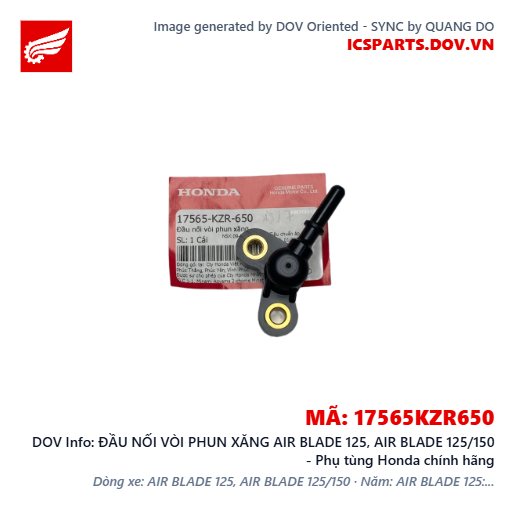 ĐẦU NỐI VÒI PHUN XĂNG AIR BLADE 125, AIR BLADE 125/150 - Phụ tùng Honda chính hãng
