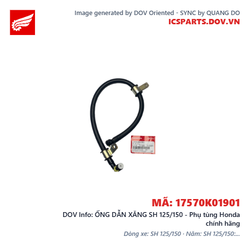 ỐNG DẪN XĂNG SH 125/150 - Phụ tùng Honda chính hãng