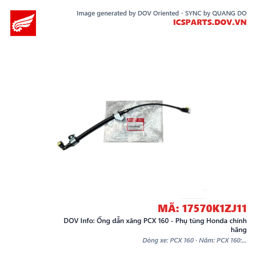 Ống dẫn xăng PCX 160 - Phụ tùng Honda chính hãng