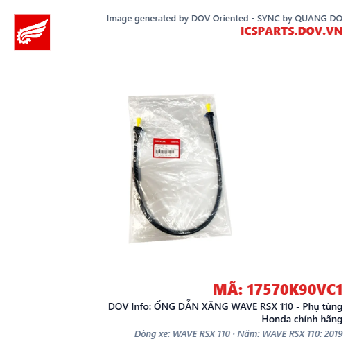 ỐNG DẪN XĂNG WAVE RSX 110 - Phụ tùng Honda chính hãng