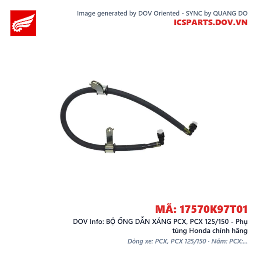 BỘ ỐNG DẪN XĂNG PCX, PCX 125/150 - Phụ tùng Honda chính hãng