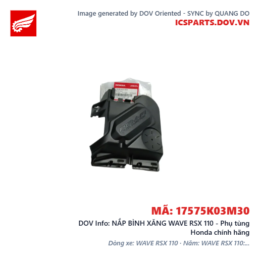 NẮP BÌNH XĂNG WAVE RSX 110 - Phụ tùng Honda chính hãng