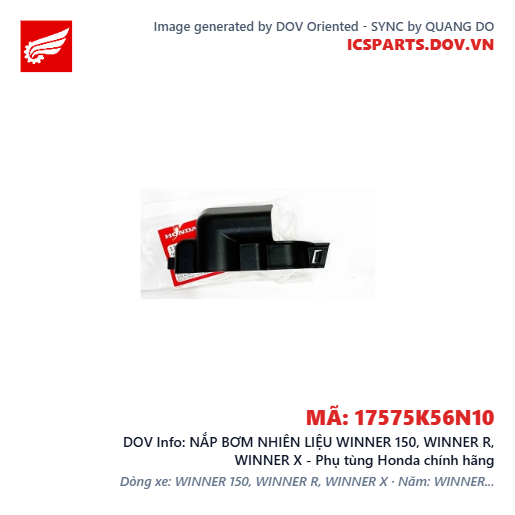 NẮP BƠM NHIÊN LIỆU WINNER 150, WINNER R, WINNER X - Phụ tùng Honda chính hãng