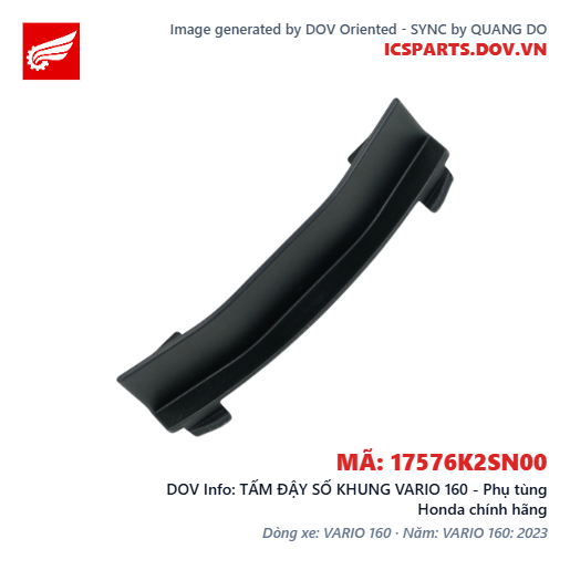 TẤM ĐẬY SỐ KHUNG VARIO 160 - Phụ tùng Honda chính hãng