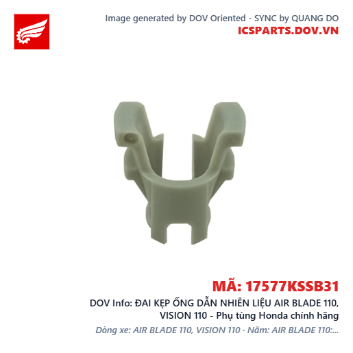 ĐAI KẸP ỐNG DẪN NHIÊN LIỆU AIR BLADE 110, VISION 110 - Phụ tùng Honda chính hãng