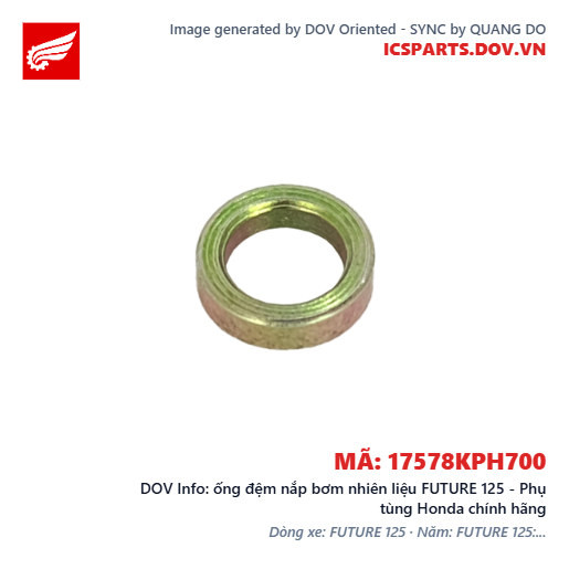 ống đệm nắp bơm nhiên liệu FUTURE 125 - Phụ tùng Honda chính hãng
