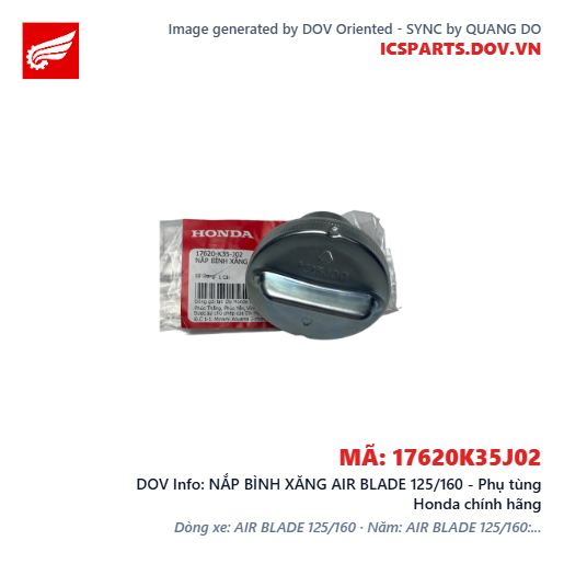 NẮP BÌNH XĂNG AIR BLADE 125/160 - Phụ tùng Honda chính hãng