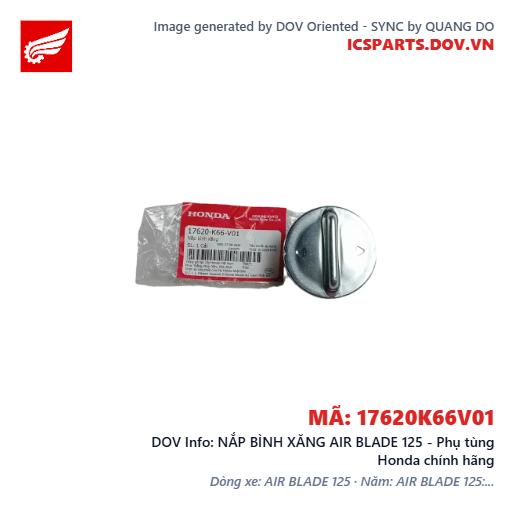 NẮP BÌNH XĂNG AIR BLADE 125 - Phụ tùng Honda chính hãng