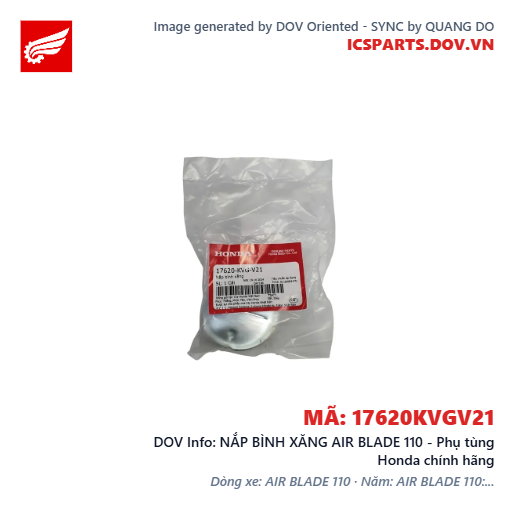 NẮP BÌNH XĂNG AIR BLADE 110 - Phụ tùng Honda chính hãng