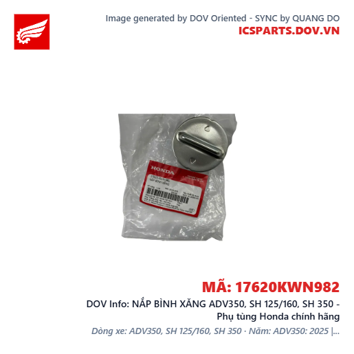 NẮP BÌNH XĂNG ADV350, SH 125/160, SH 350 - Phụ tùng Honda chính hãng