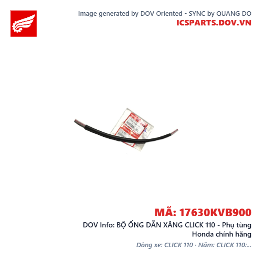 BỘ ỐNG DẪN XĂNG CLICK 110 - Phụ tùng Honda chính hãng