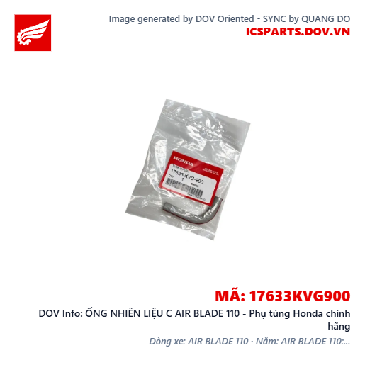 ỐNG NHIÊN LIỆU C AIR BLADE 110 - Phụ tùng Honda chính hãng