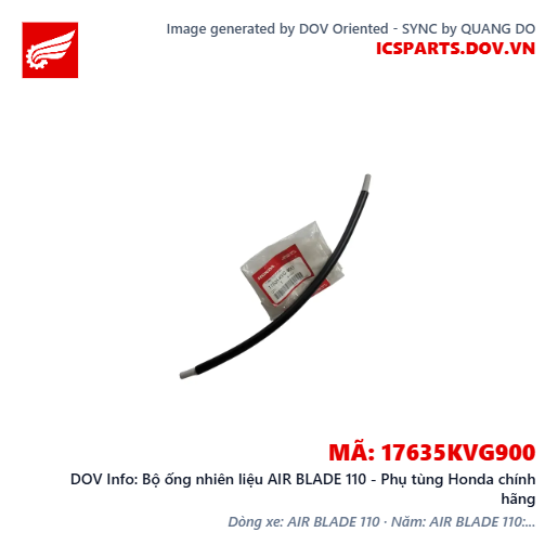 Bộ ống nhiên liệu AIR BLADE 110 - Phụ tùng Honda chính hãng