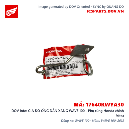 GIÁ ĐỠ ỐNG DẪN XĂNG WAVE 100 - Phụ tùng Honda chính hãng