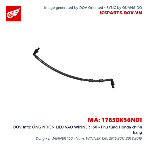 ỐNG NHIÊN LIỆU VÀO WINNER 150 - Phụ tùng Honda chính hãng