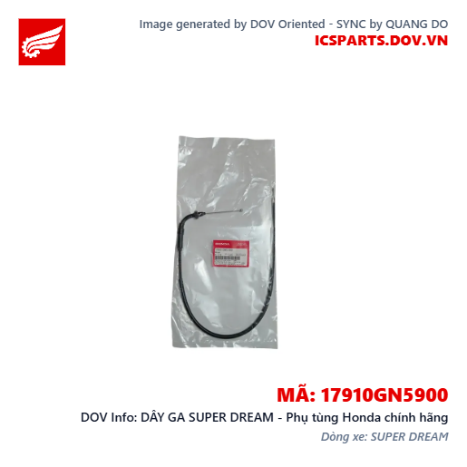 DÂY GA SUPER DREAM - Phụ tùng Honda chính hãng