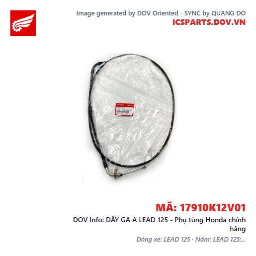 DÂY GA A LEAD 125 - Phụ tùng Honda chính hãng