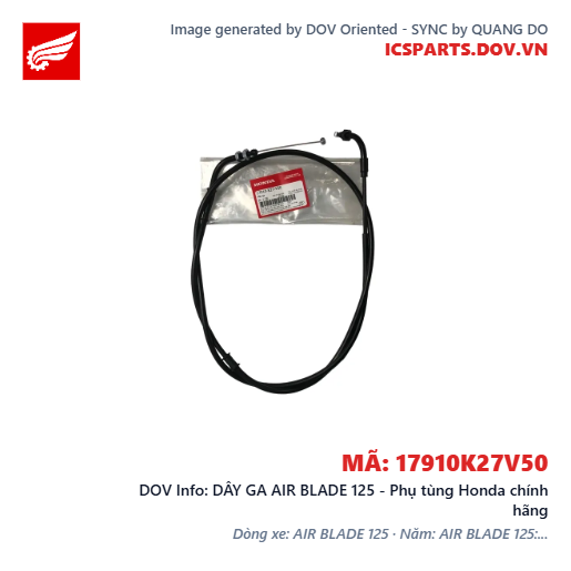 DÂY GA AIR BLADE 125 - Phụ tùng Honda chính hãng