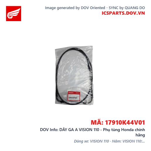 DÂY GA A VISION 110 - Phụ tùng Honda chính hãng