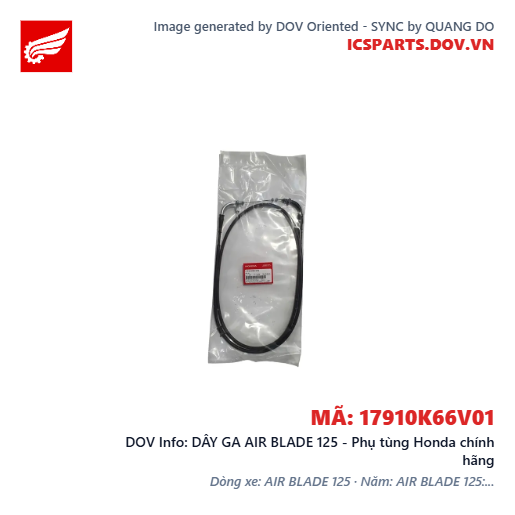 DÂY GA AIR BLADE 125 - Phụ tùng Honda chính hãng
