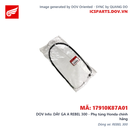 DÂY GA A REBEL 300 - Phụ tùng Honda chính hãng