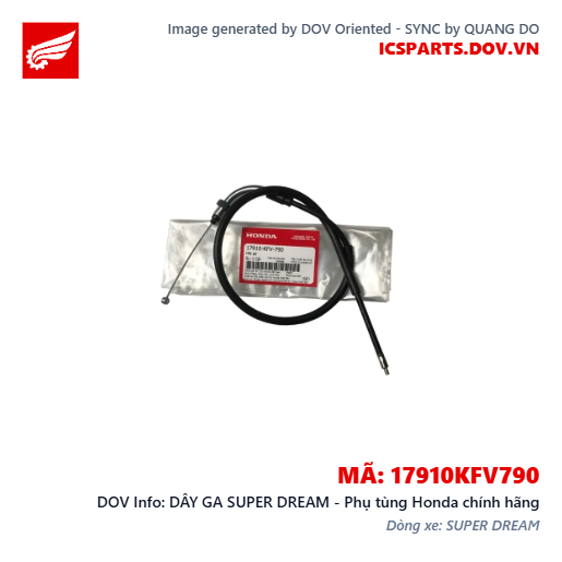 DÂY GA SUPER DREAM - Phụ tùng Honda chính hãng