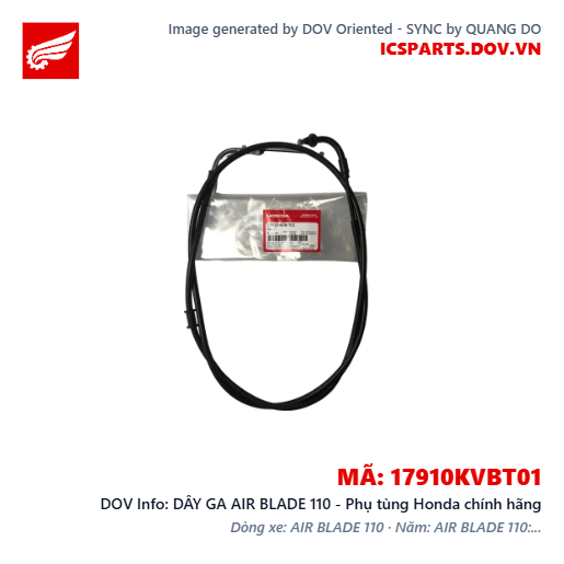 DÂY GA AIR BLADE 110 - Phụ tùng Honda chính hãng