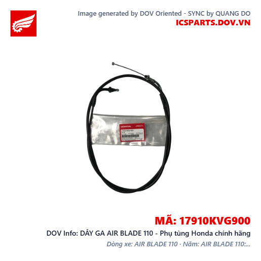 DÂY GA AIR BLADE 110 - Phụ tùng Honda chính hãng