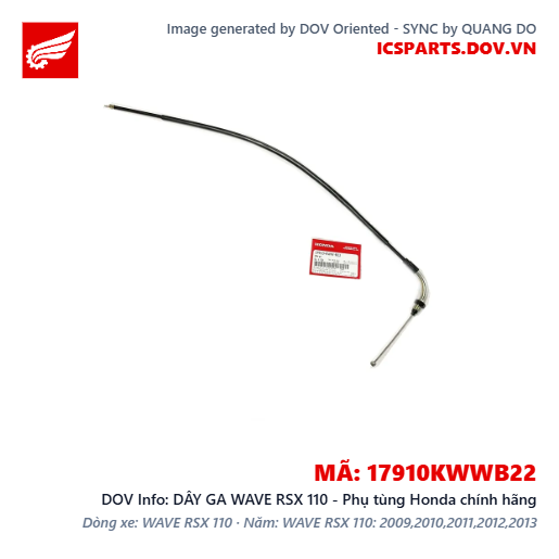 DÂY GA WAVE RSX 110 - Phụ tùng Honda chính hãng