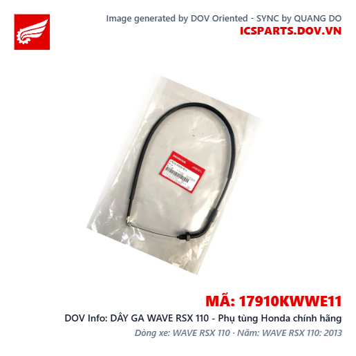 DÂY GA WAVE RSX 110 - Phụ tùng Honda chính hãng