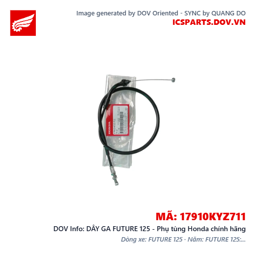 DÂY GA FUTURE 125 - Phụ tùng Honda chính hãng