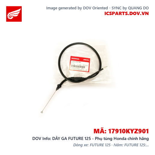 DÂY GA FUTURE 125 - Phụ tùng Honda chính hãng