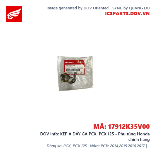 KẸP A DÂY GA PCX, PCX 125 - Phụ tùng Honda chính hãng