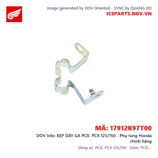 KẸP DÂY GA PCX, PCX 125/150 - Phụ tùng Honda chính hãng