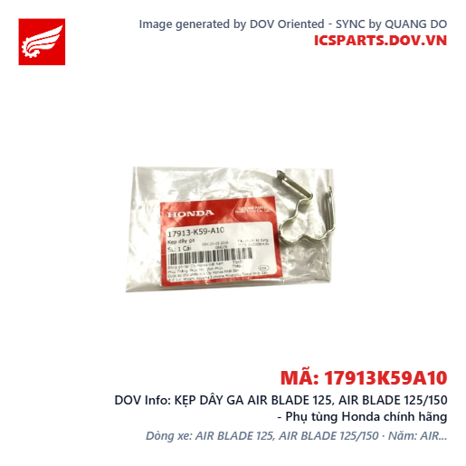 KẸP DÂY GA AIR BLADE 125, AIR BLADE 125/150 - Phụ tùng Honda chính hãng
