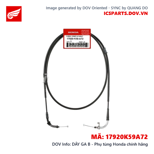 DÂY GA B - Phụ tùng Honda chính hãng