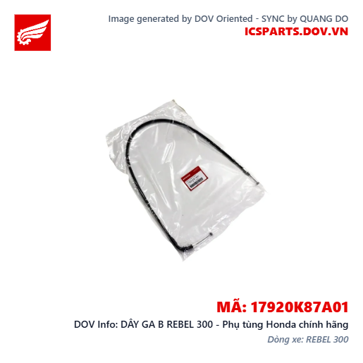 DÂY GA B REBEL 300 - Phụ tùng Honda chính hãng