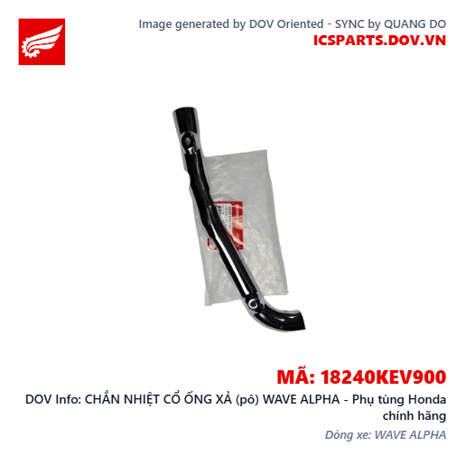 CHẮN NHIỆT CỔ ỐNG XẢ (pô) WAVE ALPHA - Phụ tùng Honda chính hãng