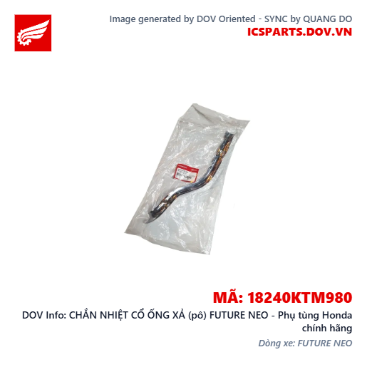 CHẮN NHIỆT CỔ ỐNG XẢ (pô) FUTURE NEO - Phụ tùng Honda chính hãng