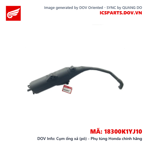 Cụm ống xả (pô) - Phụ tùng Honda chính hãng