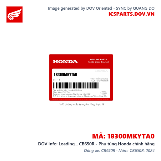 Loading... CB650R - Phụ tùng Honda chính hãng