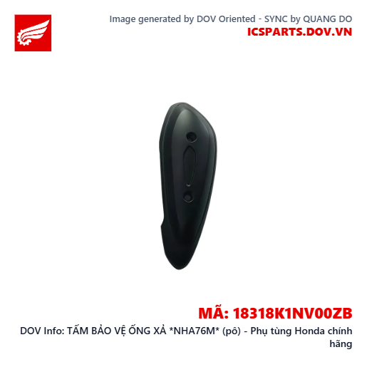 TẤM BẢO VỆ ỐNG XẢ *NHA76M* (pô) - Phụ tùng Honda chính hãng