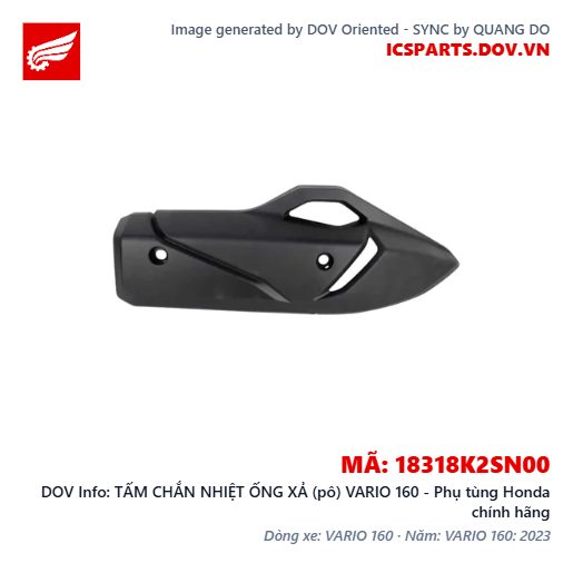 TẤM CHẮN NHIỆT ỐNG XẢ (pô) VARIO 160 - Phụ tùng Honda chính hãng