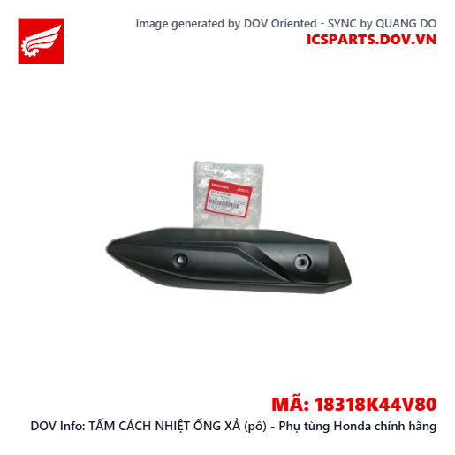 TẤM CÁCH NHIỆT ỐNG XẢ (pô) - Phụ tùng Honda chính hãng