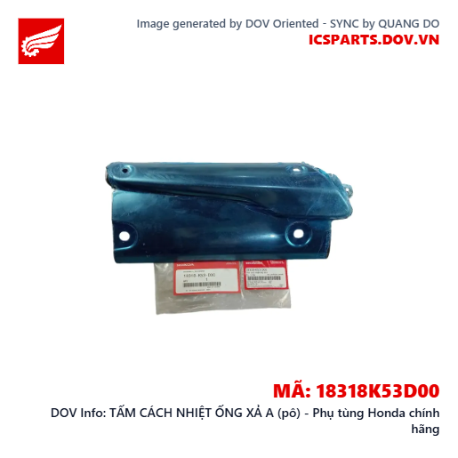 TẤM CÁCH NHIỆT ỐNG XẢ A (pô) - Phụ tùng Honda chính hãng