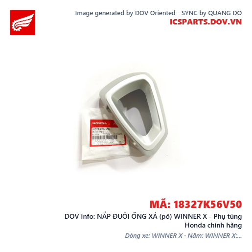NẮP ĐUÔI ỐNG XẢ (pô) WINNER X - Phụ tùng Honda chính hãng
