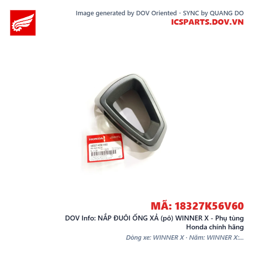 NẮP ĐUÔI ỐNG XẢ (pô) WINNER X - Phụ tùng Honda chính hãng