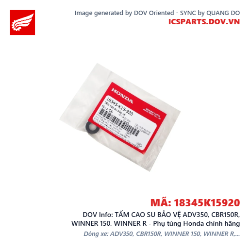 TẤM CAO SU BẢO VỆ ADV350, CBR150R, WINNER 150, WINNER R - Phụ tùng Honda chính hãng