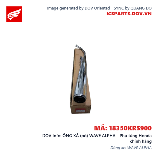 ỐNG XẢ (pô) WAVE ALPHA - Phụ tùng Honda chính hãng